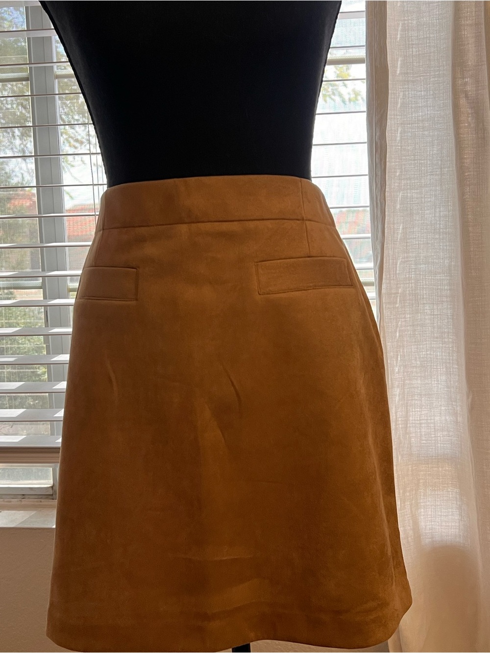 LC Lauren Conrad Tan Suede Mini Skirt